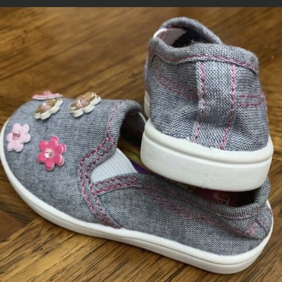 Disney Kids Girls Shoes‎ Size 5 Blue Princess Flowe - Picture 5 of 7